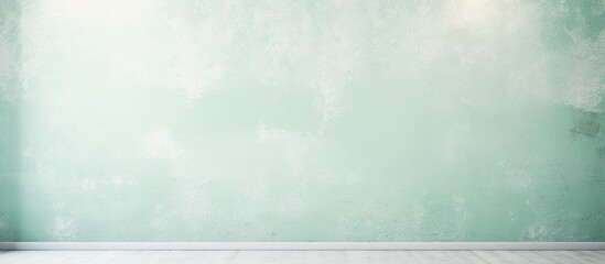 Light blue and white stone texture background for summer wallpaper with vintage tones, abstract wall in a mint green cement texture, featuring a copy space image.