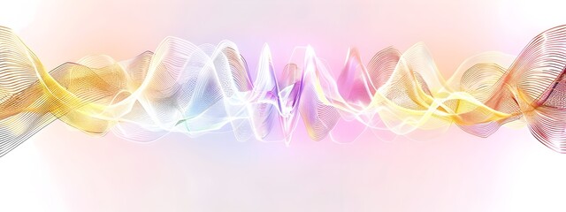 Obraz premium Mesmerizing Spectral Light Wave Visualization with Captivating Chromatic Patterns