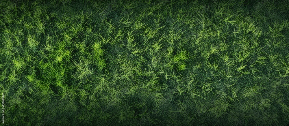 Poster top view of a textured green grass surface with copy space image.