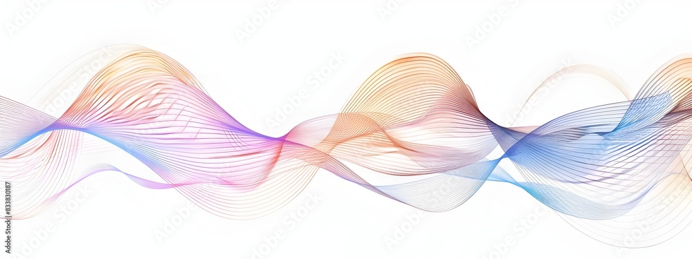 Poster mesmerizing light wave with phase conjugation ethereal abstract pattern of fluid dynamics and