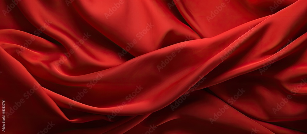 Aufkleber abstract red cotton fabric patterns providing copy space image.