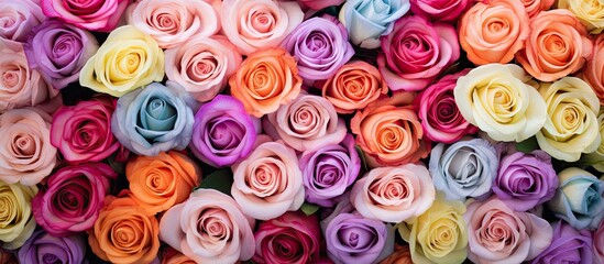 Stunning roses or background with vibrant colors and a visually appealing aspect, perfect for any project requiring a copy space image.