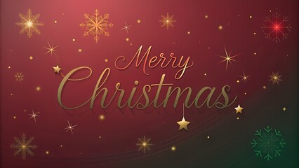 Festive Merry Christmas Message on Holiday Background