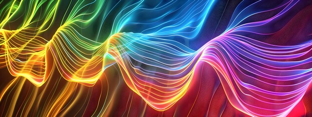 Obraz premium Radiant Waves of Polarized Light A Captivating