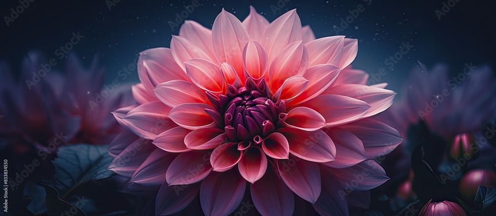 Leinwandbilder Close range view of a flower with space for text or graphics. with copy space image. Place for adding text or design