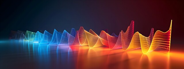 Vibrant 3D Frequency Response Visualization in Bode Plot Style