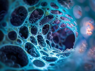 Structural diagram of a lithiumion cell copy space, vibrant, Double exposure, educational presentation backdrop