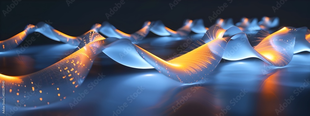 Poster mesmerizing waveguide modes intricate patterns of electromagnetic wave propagation