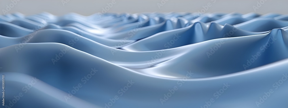 Poster fluid waveguide coupling 3d rendered visualization of wave propagation through waveguide interface