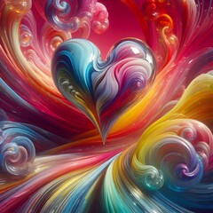 Heart-shaped blooming flowers