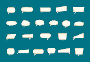 Title: Cartoon Speak bubble text.

