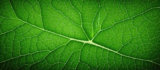 Obraz premium Green leaf texture providing a natural background with copy space image.