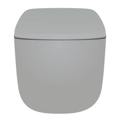 Toilette seat front view. vector