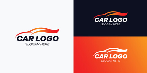 Orange gradient color car logo