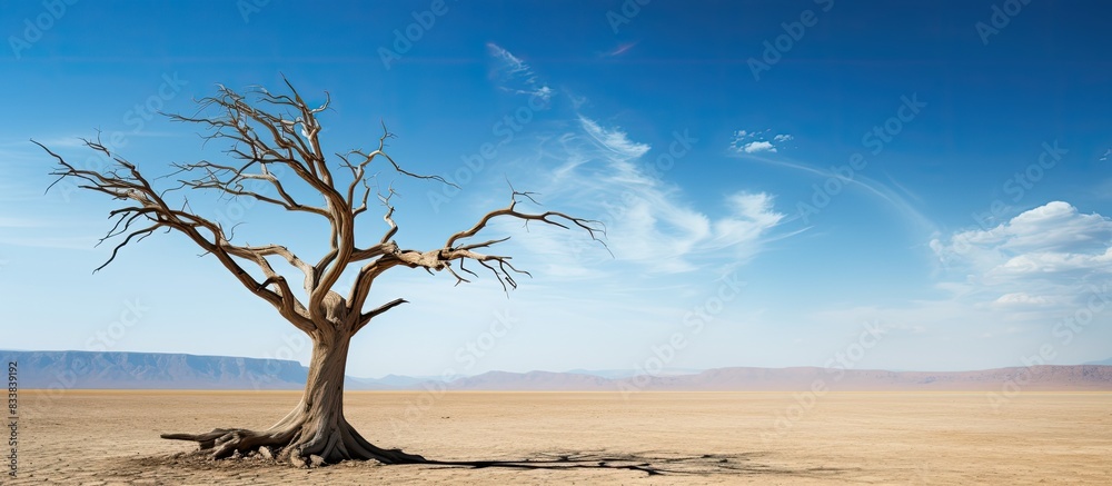 Poster Dry tree with copy space image.