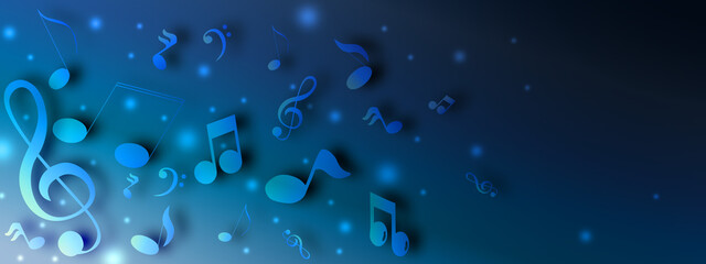 Note of music design background