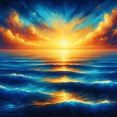 Obraz premium sunset over ocean