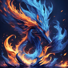 A mesmerizing fire flame amazing scene in vivid colors.