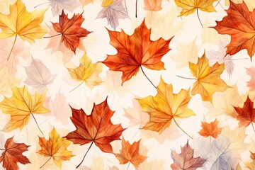 autumn background with leaves, generative ai