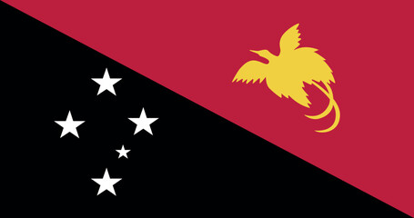 Illustration of the flag of Papua New Guinea country