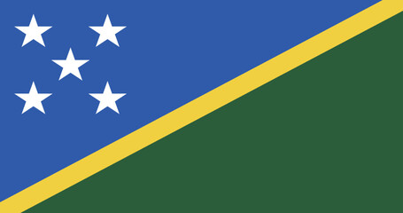 Illustration of the flag of Solomon Islands country