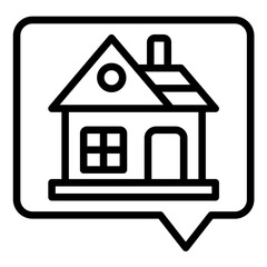 Vector Design House Chat Icon Style