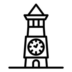 Vector Design Clock Tower Icon Style