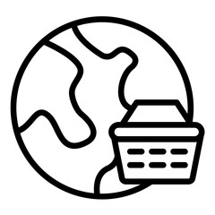 Vector Design Worldwide Shopping Icon Style