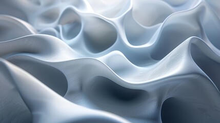 Organic Forms, Smooth, flowing organic shapes creating a surreal abstract composition