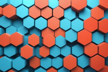 Naklejka premium abstract background with hexagons