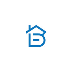 b letter logo, b vector, b initials, b home logo, b real estate logo, creative b logo