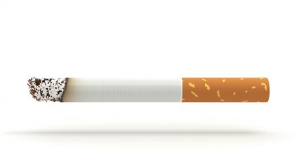 Studio Shot Of A Cigarette Isolated On White Background