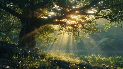 Create an image of seeking shade during the peak sun hours