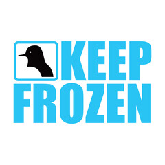 keep frozen label design. cold product sign and symbol.