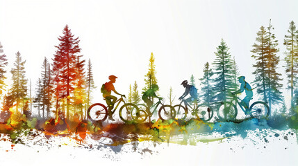 Abstract mountain bike background