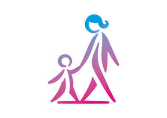 Mom and baby vector, mother’s day vector, mom and child vector