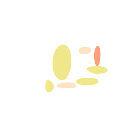 An abstract isolated retro boho oval shape design element.