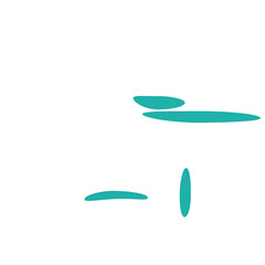 An abstract isolated retro boho oval shape design element.