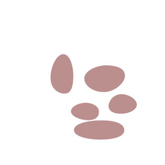 An abstract isolated retro boho oval shape design element.