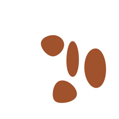 An abstract isolated retro boho oval shape design element.