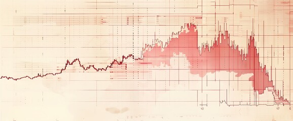 A powerful line graph showing a sharp downturn in stock values, indicating a significant market correction and investor uncertnty.