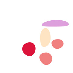 An abstract isolated retro boho oval shape design element.