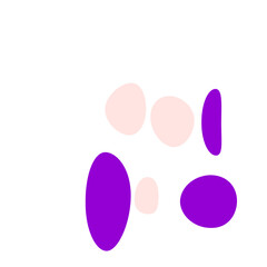 An abstract isolated retro boho oval shape design element.