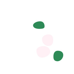 An abstract isolated retro boho oval shape design element.