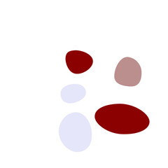 An abstract isolated retro boho oval shape design element.