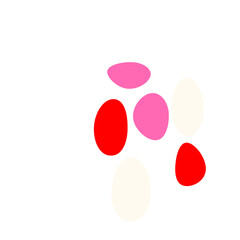 An abstract isolated retro boho oval shape design element.