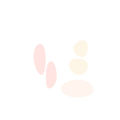 An abstract isolated retro boho oval shape design element.