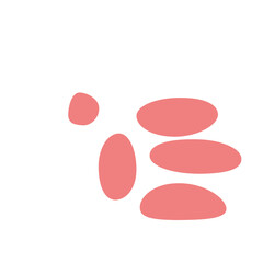 An abstract isolated retro boho oval shape design element.