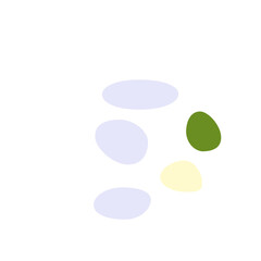 An abstract isolated retro boho oval shape design element.