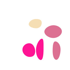 An abstract isolated retro boho oval shape design element.